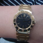 台中流當品拍賣 流當手錶 原裝 BVLGARI B.ZERO1 18K金 女錶 9成5新 特價出清 ZR257